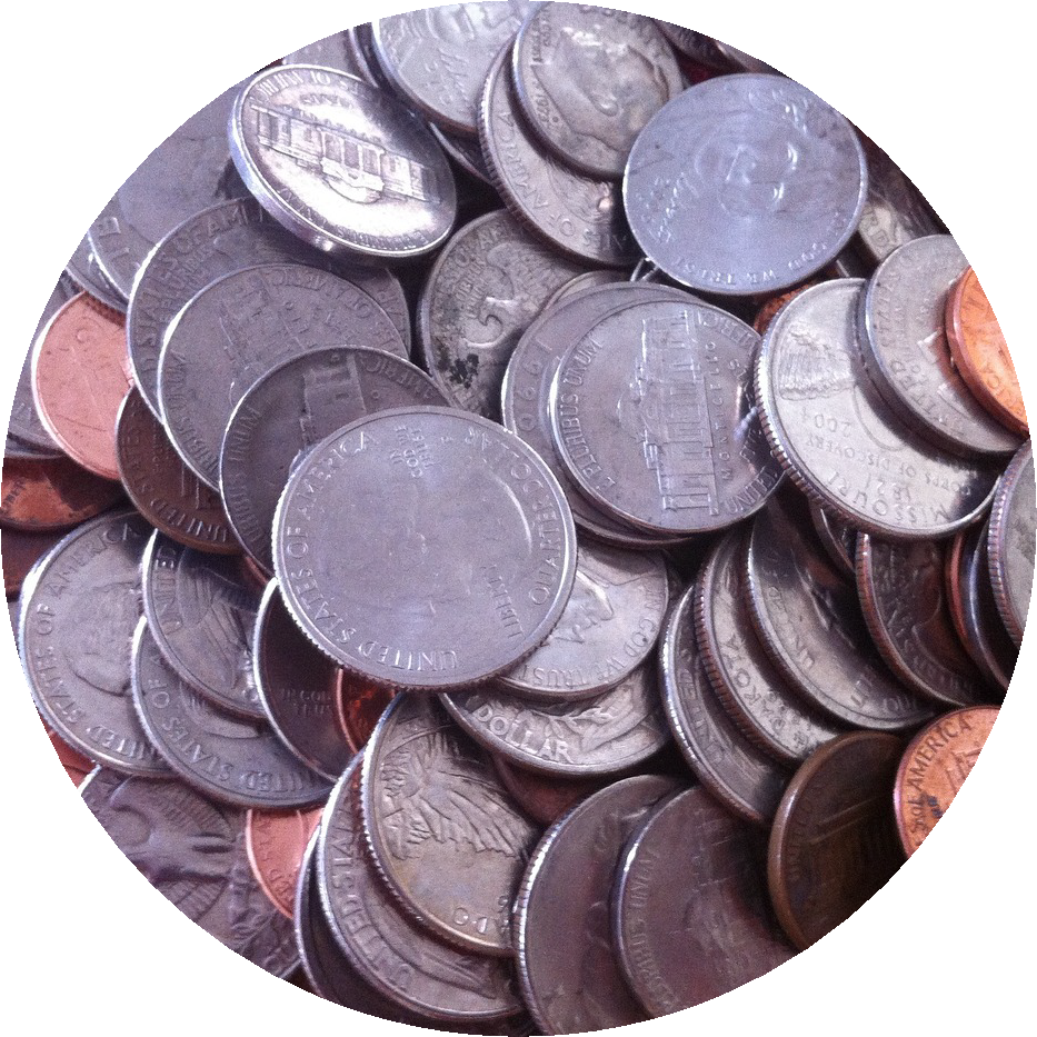 Photo of a pile of American coins