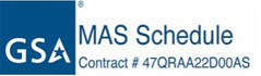 GSA MAS Schedule logo with contract number 47QRAA22D00AS